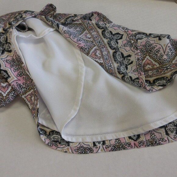 PINK REPUBLIC Sleeveless Bohemian Shift Dress Womens Sz S Black Pink Boho Print - Picture 7 of 12